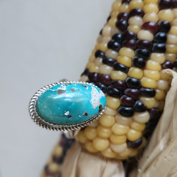 NWOT Native American Navajo Handmade Turquoise & Sterling Ring 💍🩵 - Picture 1 of 11
